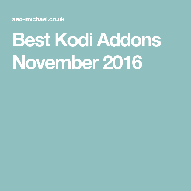 best kodi addons 2016 for mac