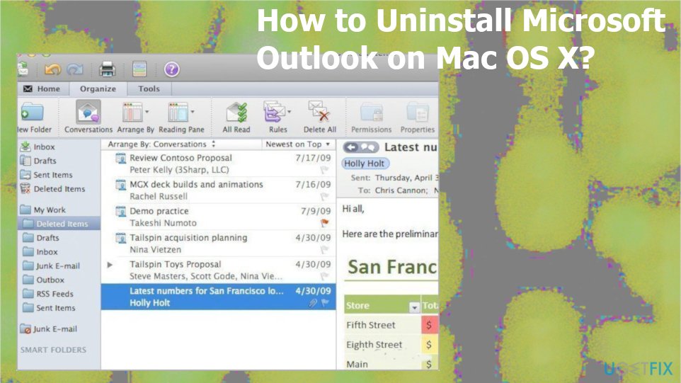 outlook for mac 2011 search tool says no result